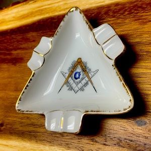 A vintage Masonic ashtray.